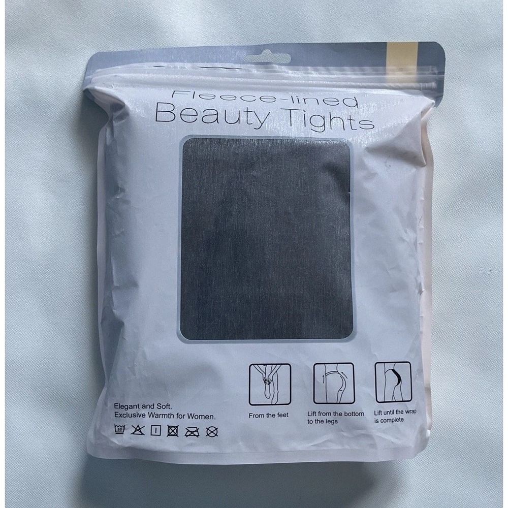 Fleece Lined Tings Women's Black Warm Sheer Fleece - Picture 2 of 2